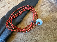 Image 5 of Ancient Naga Shell and seed beads strand necklace 
