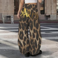 Image 2 of PARIS LEOPARD BARREL SWEATPANTS