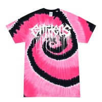 Metal Drip Logo PINK / BLACK SPIRAL TIE DYE 