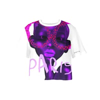 Image 1 of PINK PARIS CROP TSHRT