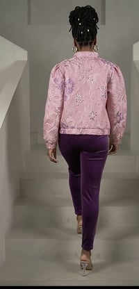 Image 3 of Pink and Purple Brocade Jacket 