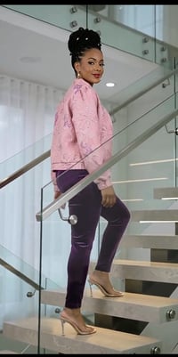 Image 1 of Pink and Purple Brocade Jacket 