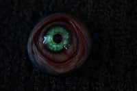 Image 5 of Custom Swappable Phone Grip for smartphones, reflective pupil, green glow in the dark