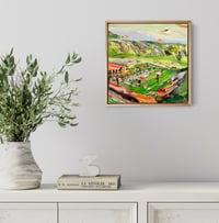 Image 3 of  'First light over the vines' - 33x33cm, FRAMED