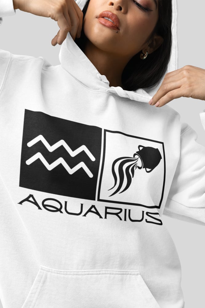 Image of Aquarius Sign Zodiac Hoodie