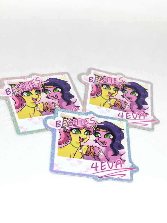 2'5" Besties4 Eva Sticker Holographic Pixie Dust
