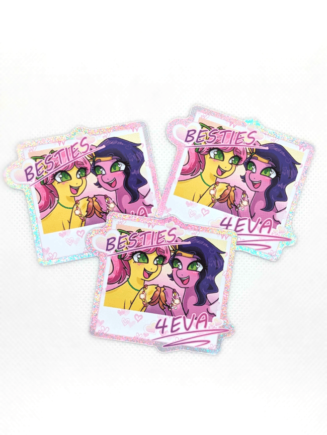 2'5" Besties4 Eva Sticker Holographic Pixie Dust