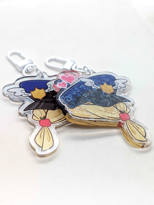 2'5" Inch Heart Holographic ApplePackage Charm