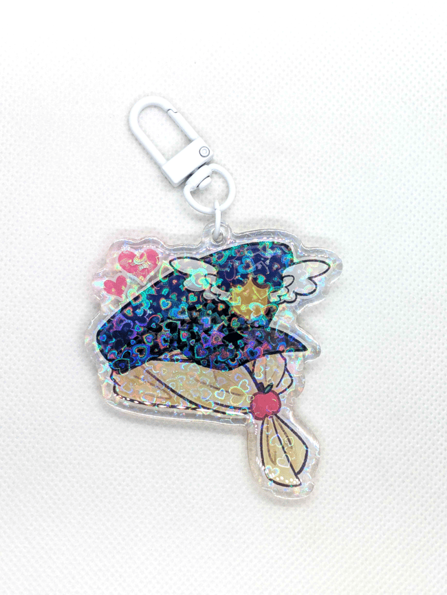 2'5" Inch Heart Holographic ApplePackage Charm