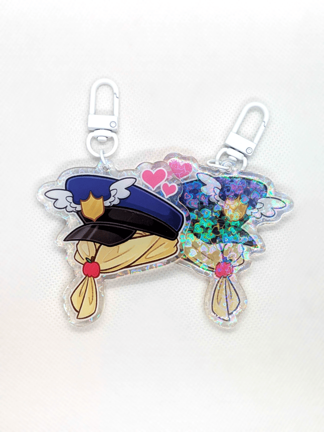 2'5" Inch Heart Holographic ApplePackage Charm
