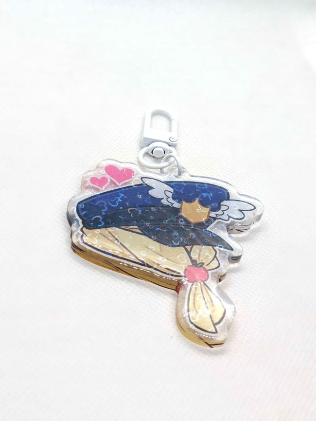2'5" Inch Heart Holographic ApplePackage Charm