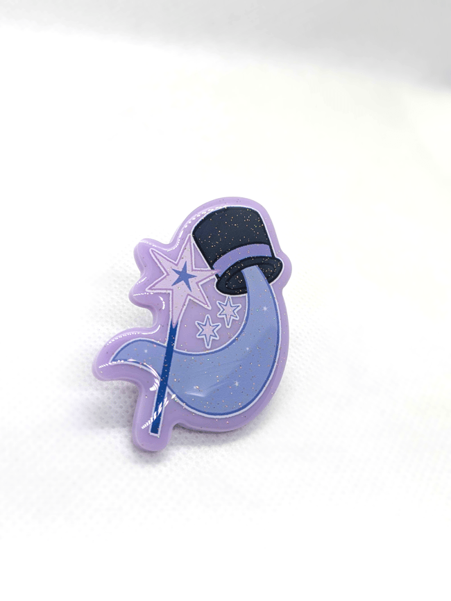 2" Flawless Cutiemark Purple Glitter Epoxy Pin