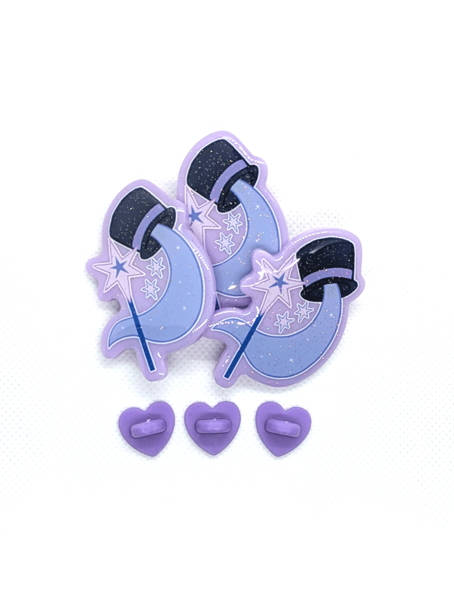 2" Flawless Cutiemark Purple Glitter Epoxy Pin