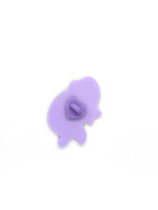 2" Flawless Cutiemark Purple Glitter Epoxy Pin