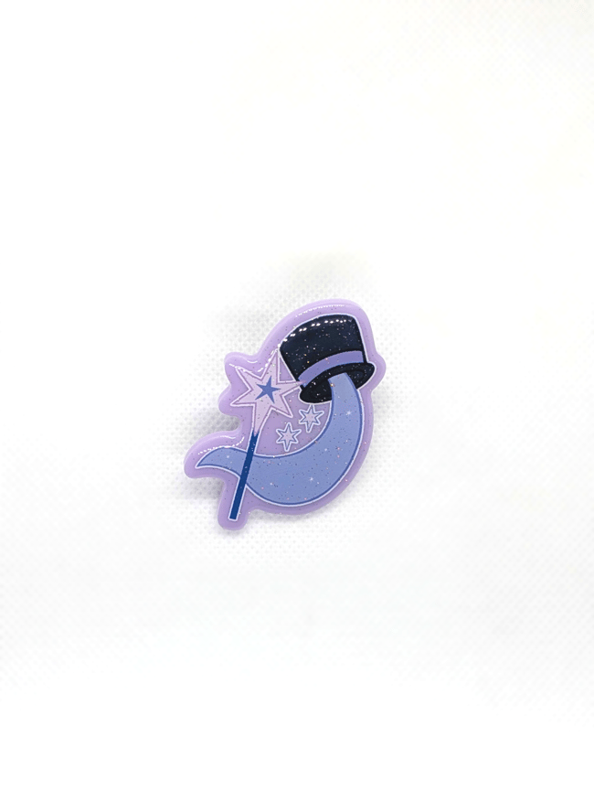 2" Flawless Cutiemark Purple Glitter Epoxy Pin