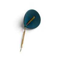 Image 1 of Broche Florale , modèle ARUM,  Bleu canard