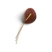 Image 1 of Broche Florale , modèle ARUM,  Bordeaux metallisé