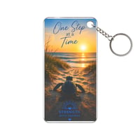 Image 1 of One Step at a Time | Sea Turtle Inspirational Acrylic Keychain | Strength with Deanna