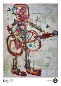 Image 1 of A3 Giclée Art Print — CADIR GUITAR — collaboration with Libby Bryson and Marc Craig