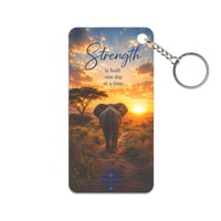 Image 1 of Strength | Elephant Inspirational Acrylic Keychain | Strength with Deanna