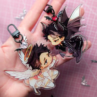Image 2 of Angel and Devil Min KEYCHAIN