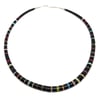 Santo Domingo Heishi Shell Necklace (Desert Night)