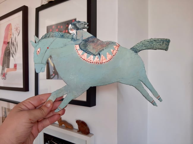 Sky chasing ~  wall hanging sculpture ~ ooak piece