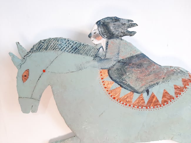 Sky chasing ~  wall hanging sculpture ~ ooak piece