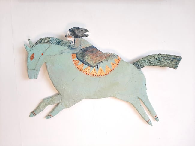 Sky chasing ~  wall hanging sculpture ~ ooak piece