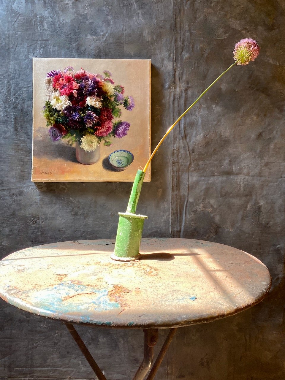 Image of altered perspective painting - mums