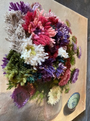Image of altered perspective painting - mums