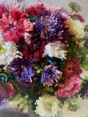 Image of altered perspective painting - mums