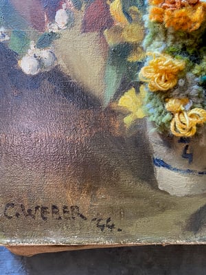 Image of altered perspective painting - fall blooms