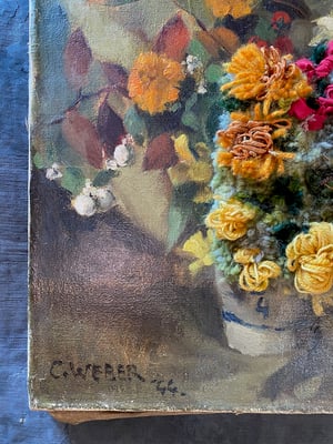 Image of altered perspective painting - fall blooms