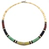 Santo Domingo Heishi Shell Necklace (Color Lines)
