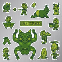 Image 2 of Beetlejuice GB (Green) Sticker/Magnet Sets (15 Pieces)