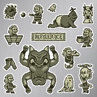Image 2 of Beetlejuice GB (Monochrome) Sticker/Magnet Sets (15 Pieces)