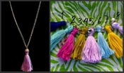 Image of French Tassel Charm Necklace