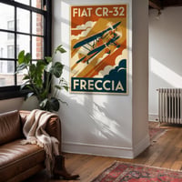 Image 4 of FIAT CR-32 FRECCIA – stampa Art Déco aeronautica anni ’30/40'
