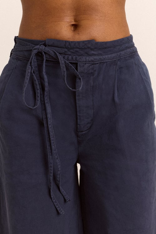 Image of 2-Pantalón Lotta Culotte Antiqued Navy