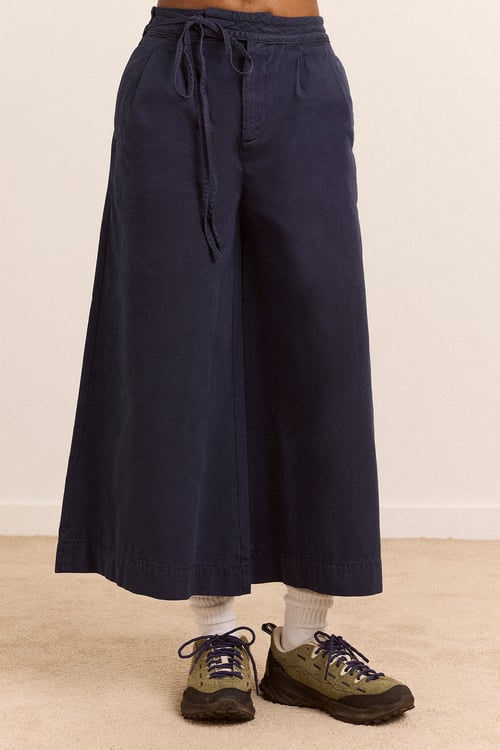 Image of 2-Pantalón Lotta Culotte Antiqued Navy