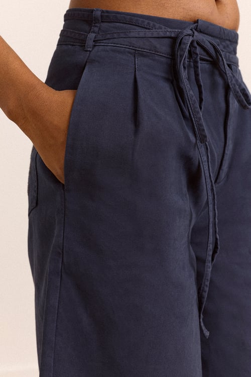 Image of 2-Pantalón Lotta Culotte Antiqued Navy