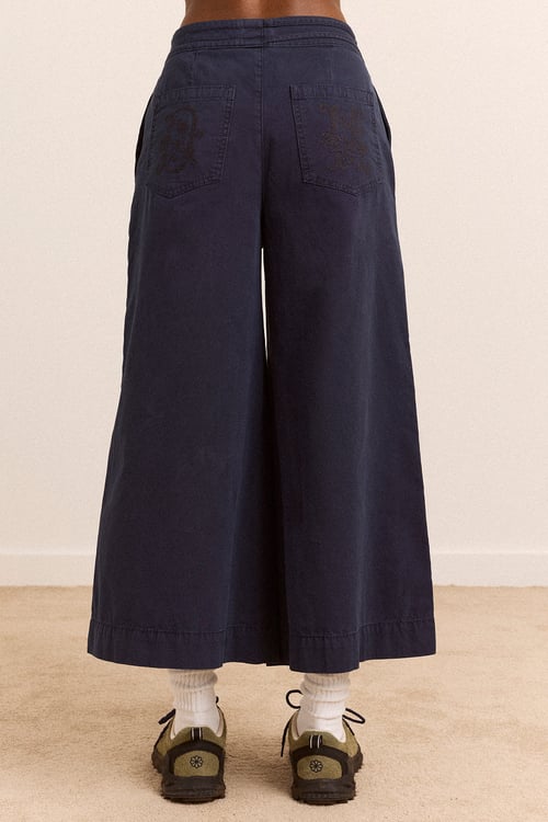Image of 2-Pantalón Lotta Culotte Antiqued Navy