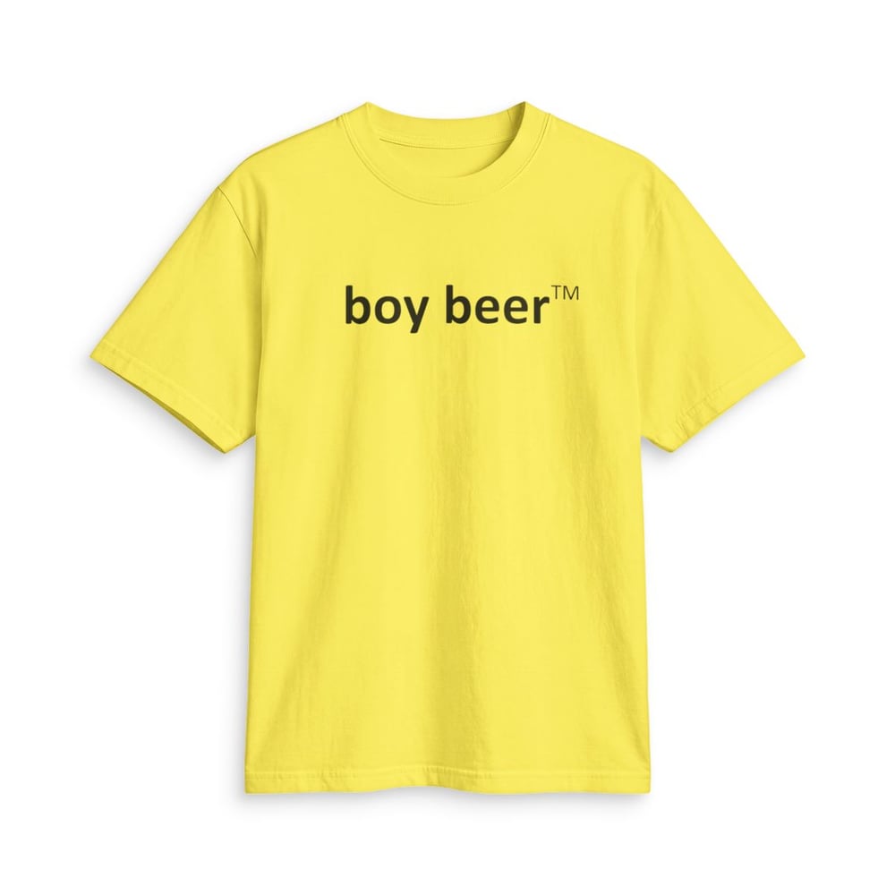 Image of boy beer t-shirt | minimalist text tee
