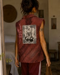 Image 1 of VINTAGE UPCYCLED QUILTED VEST ✦ HAND DYED ✦ GANESHA ✦ IBIZA
