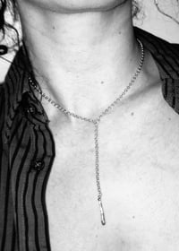 Image 1 of silver drop necklace