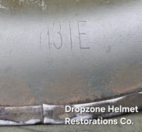 Image 13 of WWII M2 101st Airborne 506th Helmet D-bale Front Seam Westinghouse Paratrooper. Captain. Net & Scrim