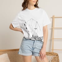 Image 4 of Love Sickubus T-shirt: Good Listener - White