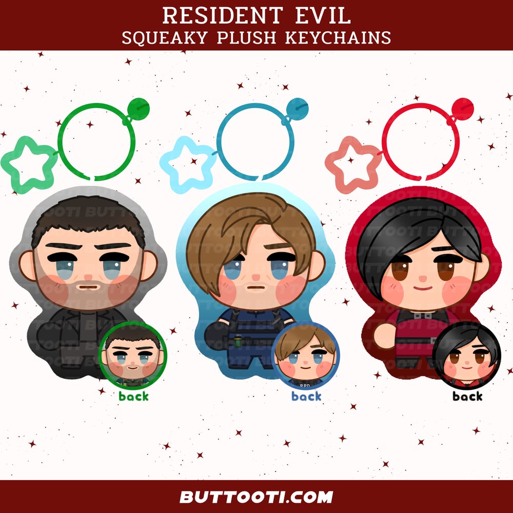 ☣︎ Resident Evil Squeaky Plush Keychains ☣︎