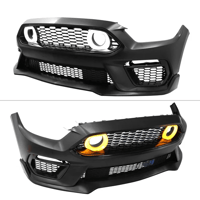 Image 3 of 2015–2017 Ford Mustang Mach 1 Style Front Bumper Conversion Kit with LED DRLs